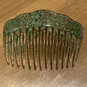 Vintage 1980s MODELE DEPOSE hair adornment comb, Made in France.